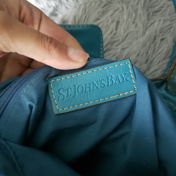 VINTAGE | Large Turquoise St. John's Bay Handbag! - Picture 8 of 8